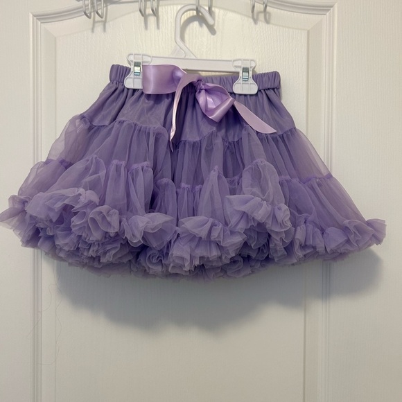 Other - Girl Purple Tulle Skirt with Ribbon